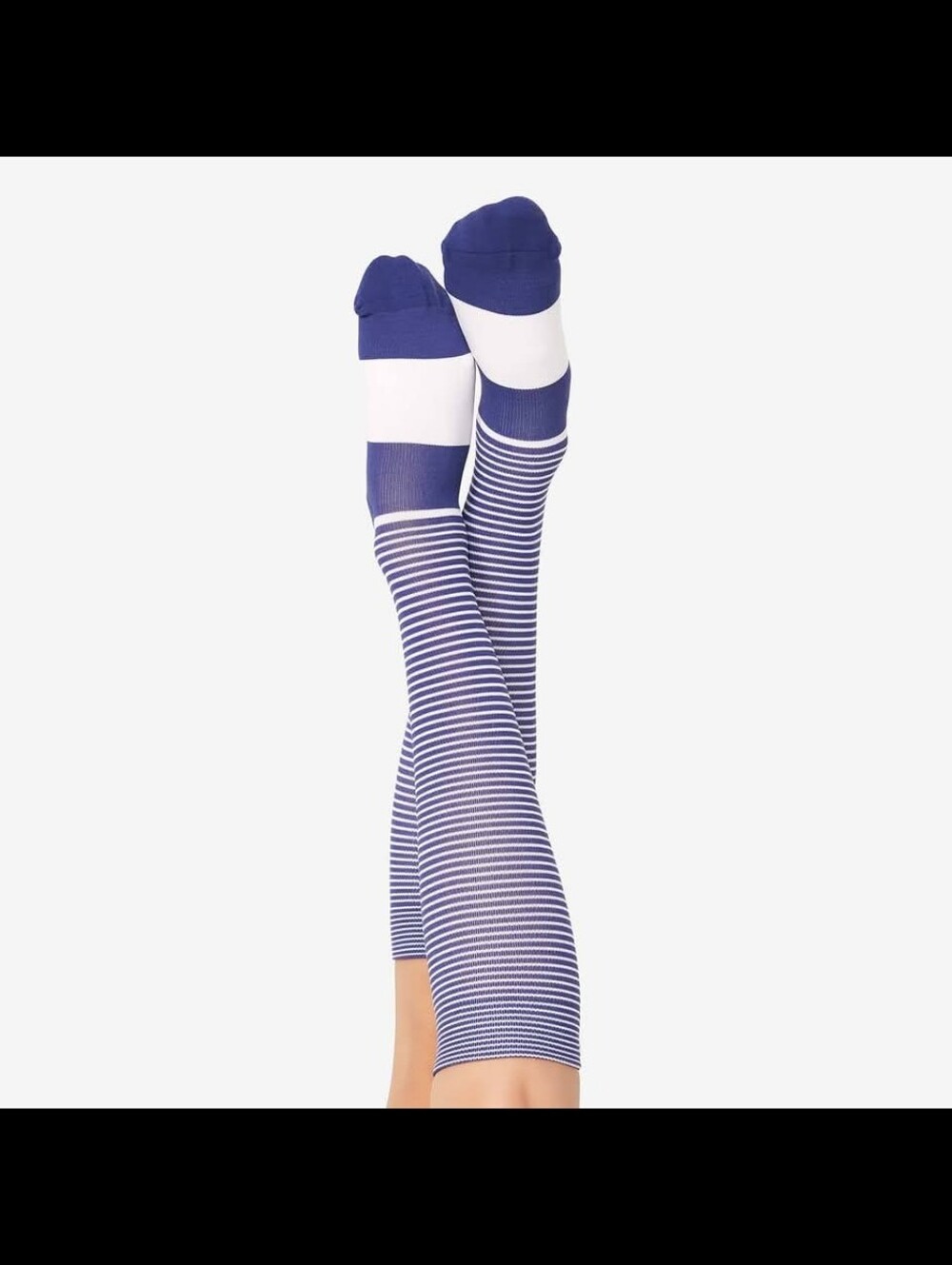 Figs 100% Awesome Striped Compression Socks Size S NWOT Blue White